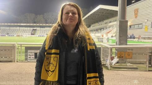 Lorraine Humm standing at the Gallagher Stadium