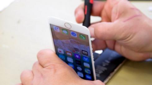 Phone being refurbished