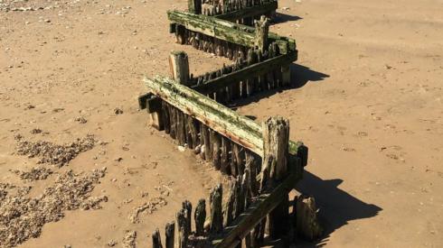 A groyne on a beach