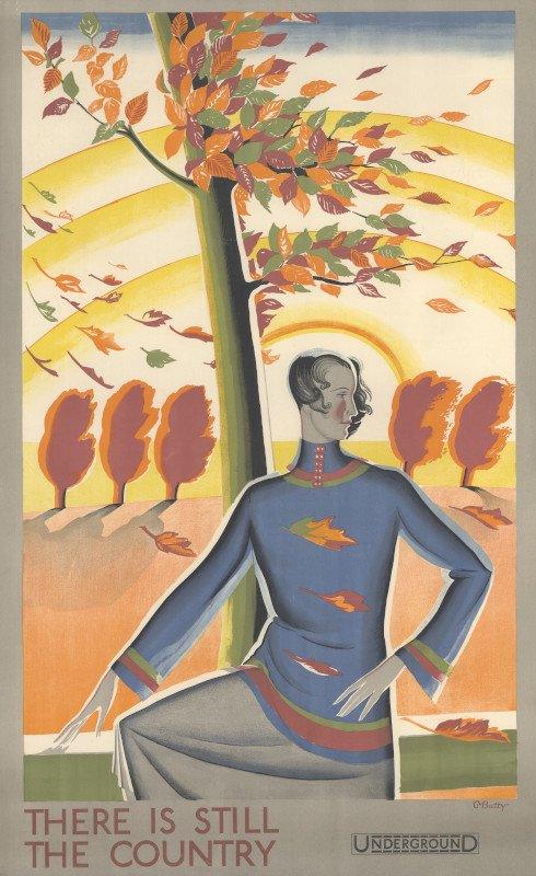 An animated poster depicting a human figure in the background of trees