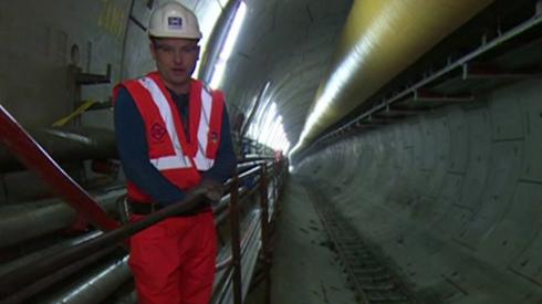 Tom Edwards in the Elizabeth line tunnels
