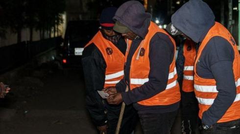 Volunteers in Addis Ababa checking for "suspicious activities" - November 2021