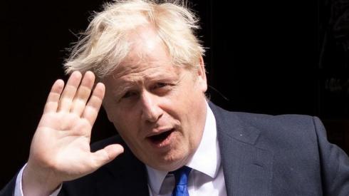 Boris Johnson outside 10 Downing Street
