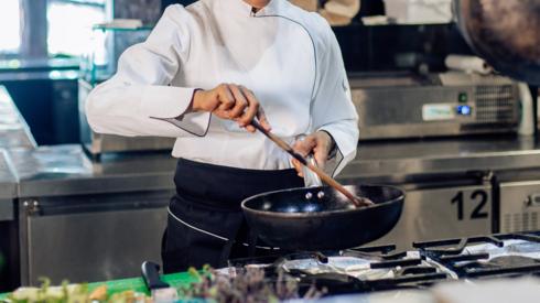 Stock image of a female chef