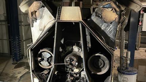 Image of burnt piece of equipment