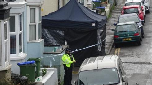 Police at the scene