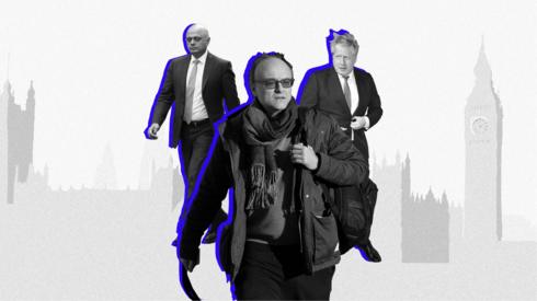Illustration of Dominic Cummings, Sajid Javid and PM Boris Johnson