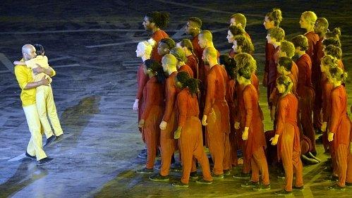 Akram Khan performs during the opening ceremony of the Olympic Games
