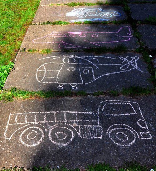 Chalk drawings