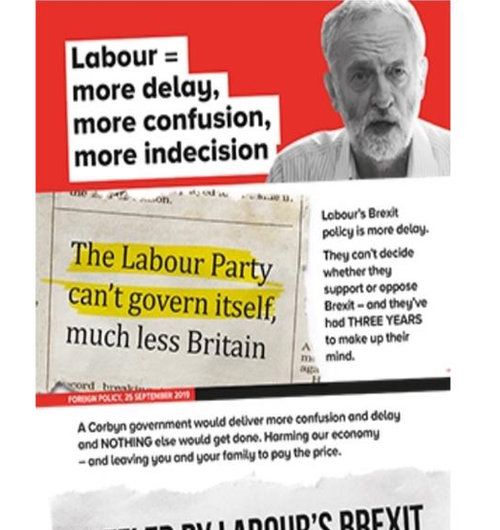 Tory election leaflet
