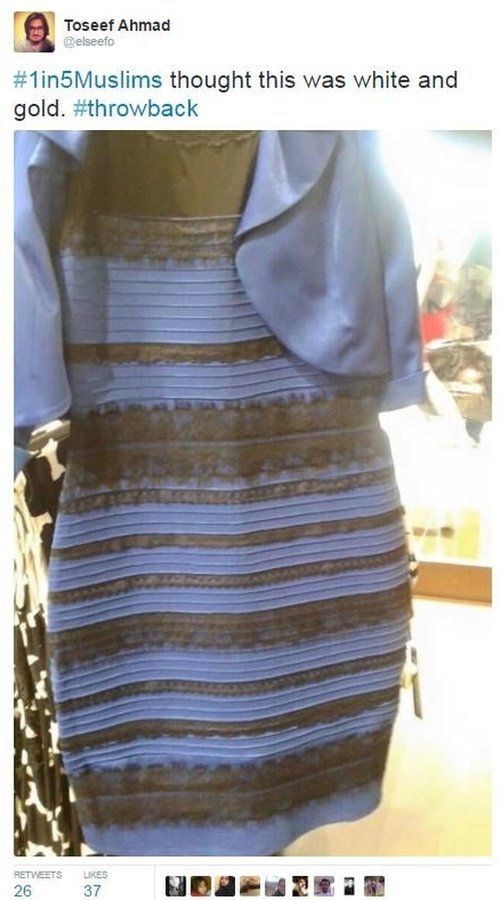 #1in5Muslims tweet makes a reference to "The Dress" meme