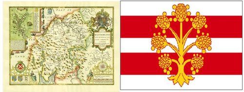 Map and flag
