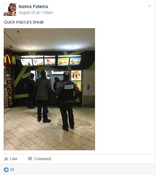 Ticket inspectors at McDonalds