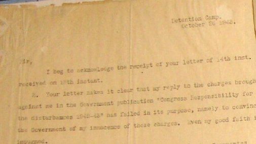 Gandhi letter