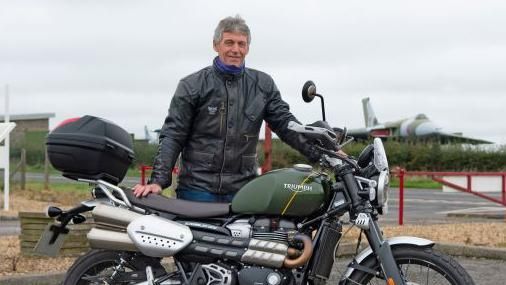 Keith Smith with his motorbike