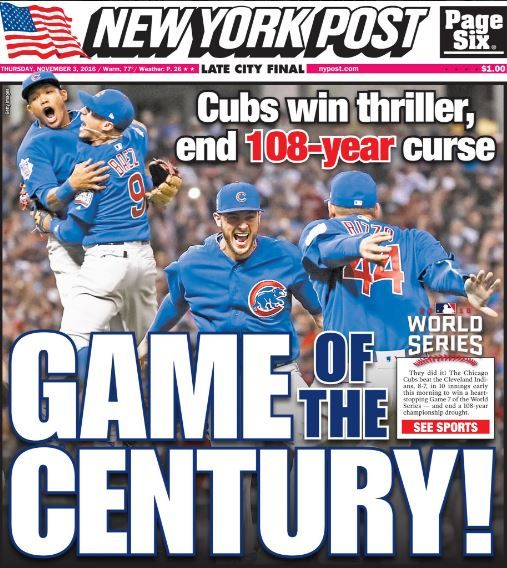 Cubs Enjoy Coveted Time Slot for Story Line 108 Years in the