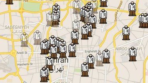 Screengrab of Tehran on Gershad