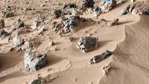 Martian soil as seen by Curiosity