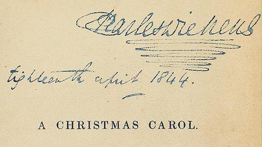 Charles Dickens' signed A Christmas Carol