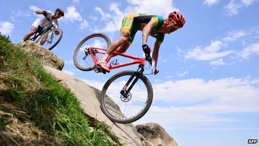 Burry Stander on his bike (12 August 2012)