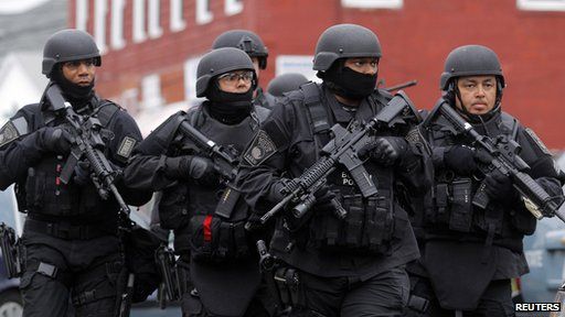 SWAT team in Boston search