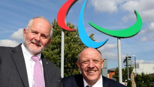 Sir Philip Craven and Tim Reddish OBE chairman of the British Paralympic Association