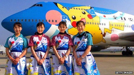 Japan's All Nippon Airways jet featuring Pokemon