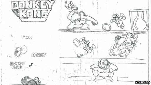 Donkey Kong sketch