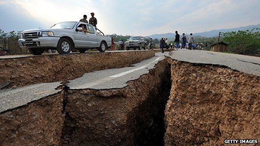 Crack in road