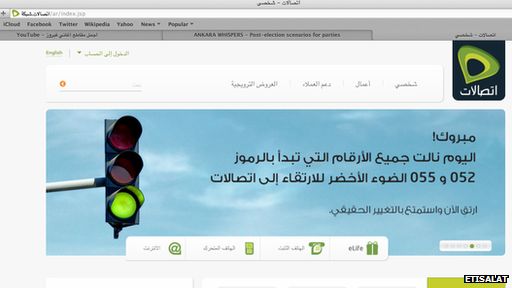 Etisalat website