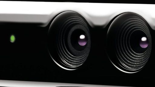 Close-up of Kinect sensors