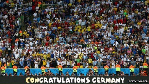 Fans at Germany v Argentina match