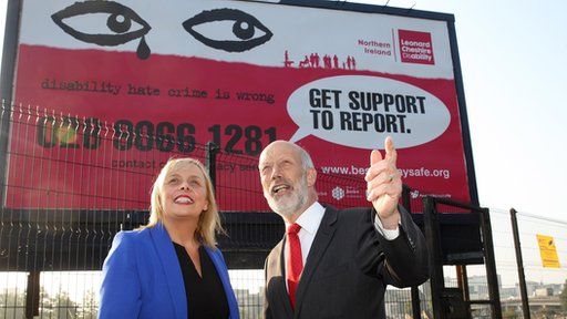 Justice Minister David Ford (pictured with Tonya McCormac) is supporting the billboard campaign