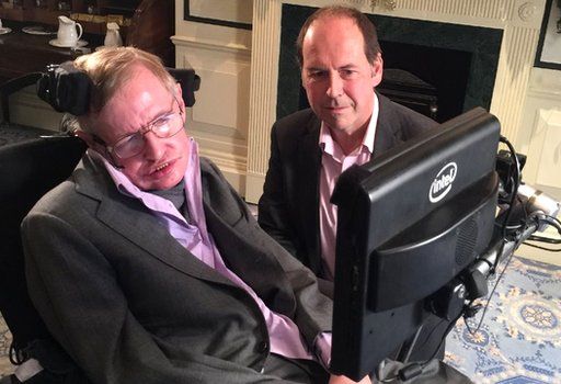 Prof Stephen Hawking and Rory Cellan-Jones