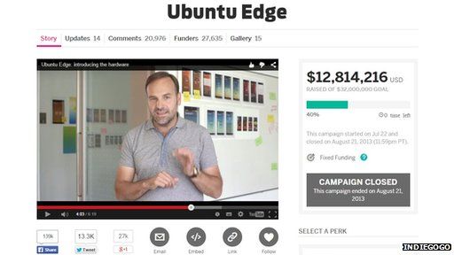 Ubuntu phone on Indiegogo