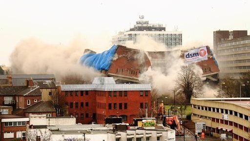 View of Greyfriars building collapse
