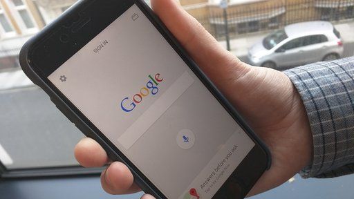 Google on a phone