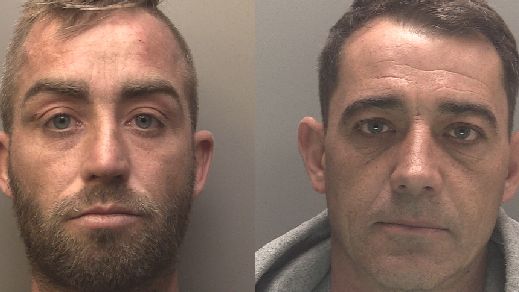 Police photo of  Jonathan Duerden and Joseph Buckley