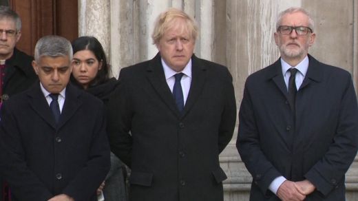 Sadiq Khan, Boris Johnson, and Jeremy Corbyn
