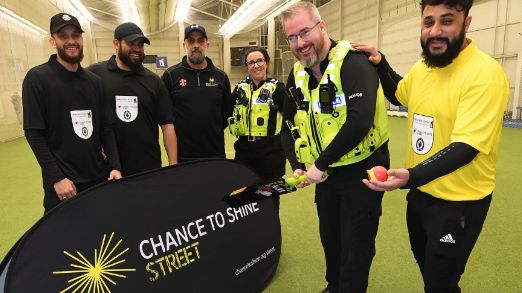 Officers at a Chance To Shine cricket session