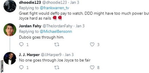 Twitter reaction to Daniel Dubois v Joe Joyce