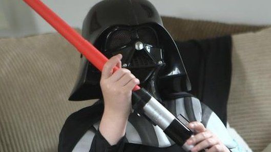 Oisin in Darth Vader Costume