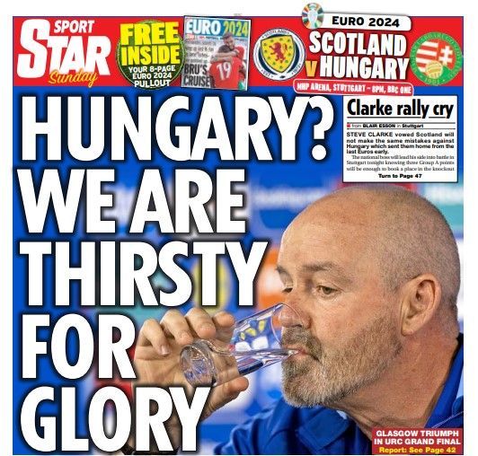 The back page of the Scottish Star on Sunday