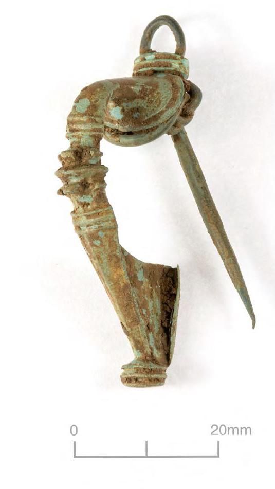 The Roman trumpet brooch found from the archaeological dig