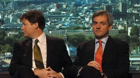 Nick Clegg and Chris Huhne during the 2007 Lib Dem leadership race