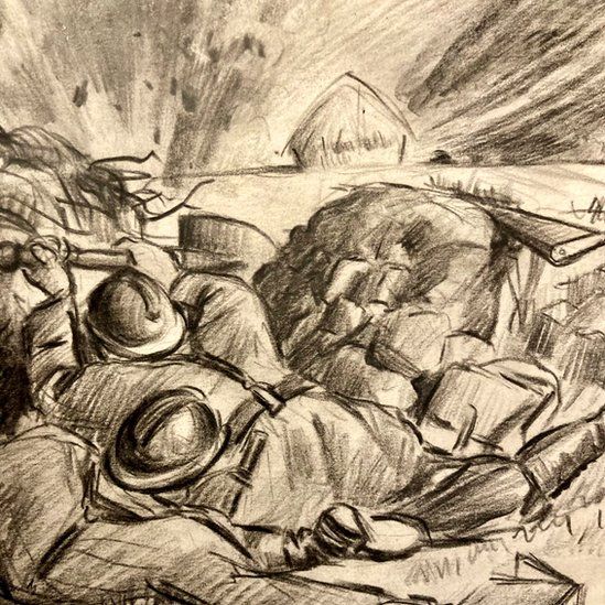 Probst's war sketches have never been published