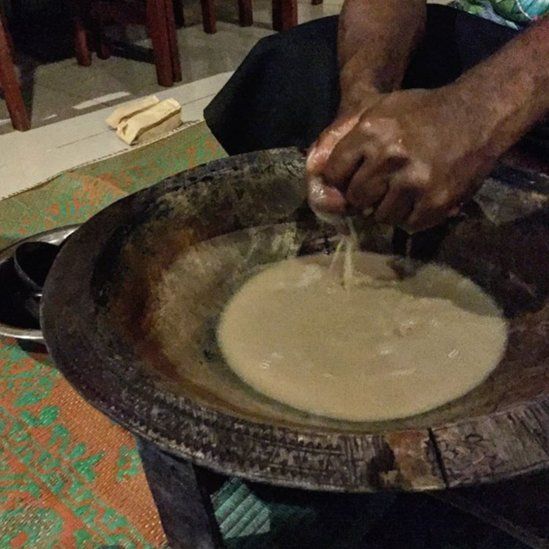 Kava prepared in a traditional bowl