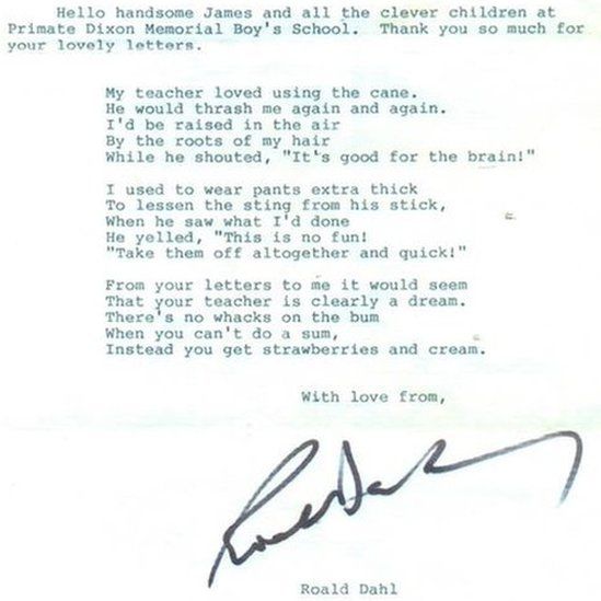 Love letter from Dahl