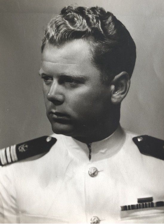 Sindberg in US merchant navy uniform