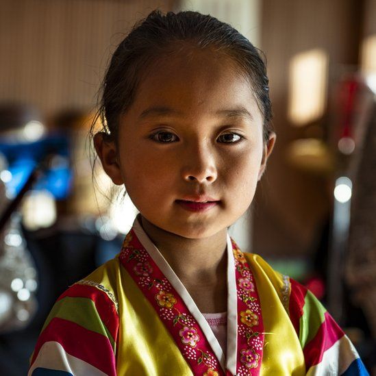 Portrait of girl in traditional dress